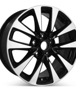 New 17" x 7.5" Alloy Replacement Wheel for Nissan Altima 2016 2017 2018 Machined W/ Black Rim 62719