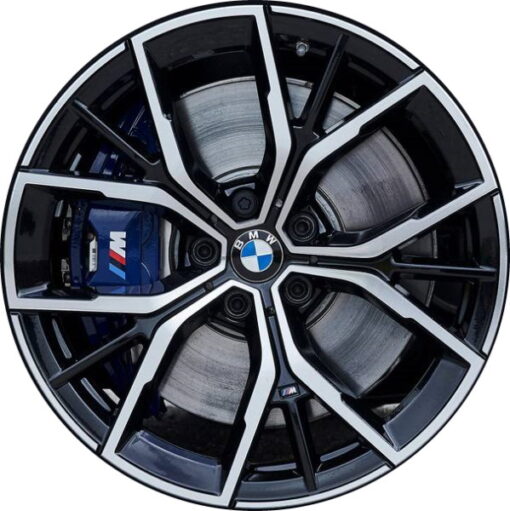 19" x 8" BMW 530e 530i 540i 540e M550i 2021 2022 Factory OEM Wheel Machined w Black Rim 95153